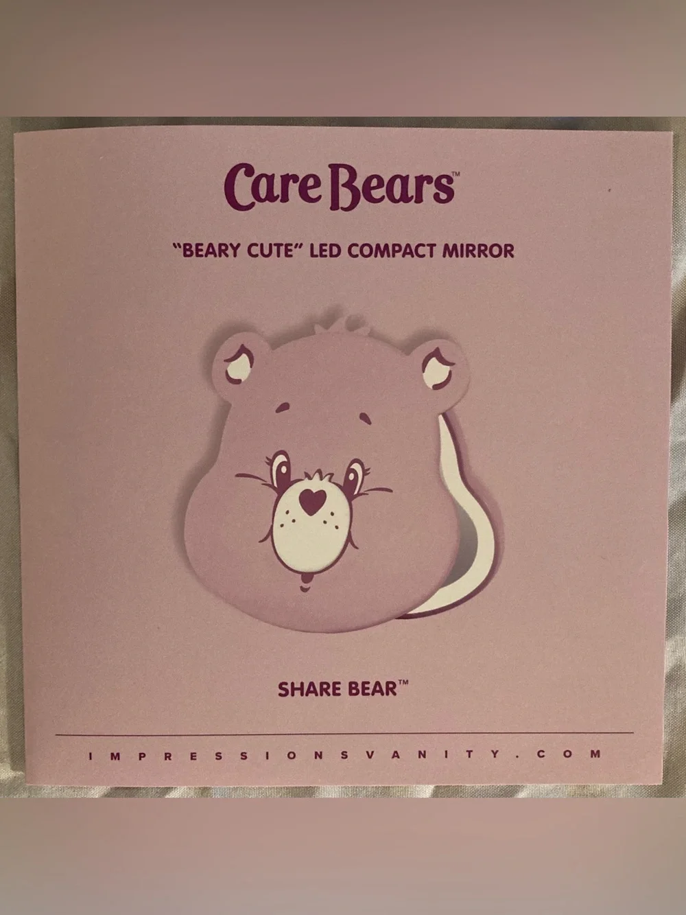 Care Bears Share Bear LED Compact Mirror - Lavender Purple